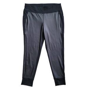LIVI Active Faux Leather Leggings Plus Size 18/20 Black Athleisure Streetwear